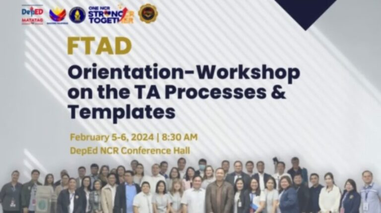 Orientation-Workshop on the TA Processes and Templates